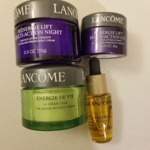 Lancome travel set - eye cream, moisturizer,  serum